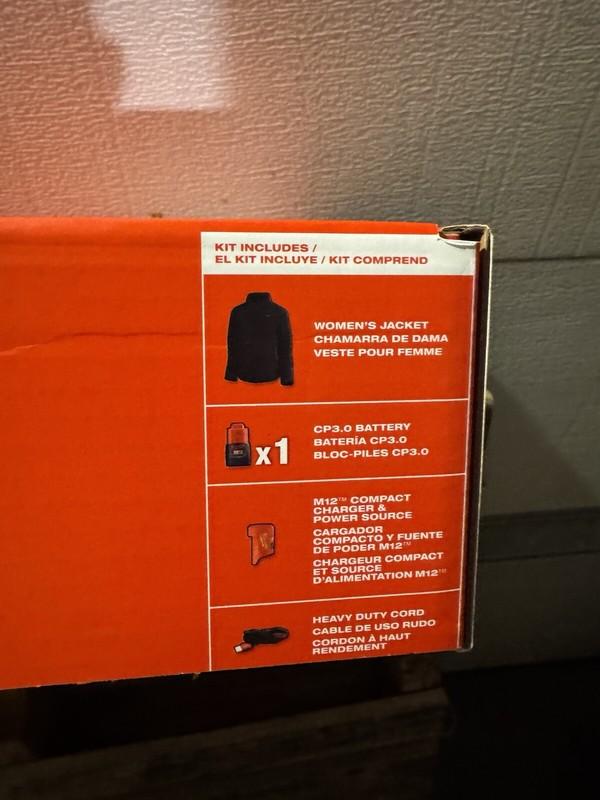 Milwaukee Heated Womens Black Jacket Medium M Battery Charger