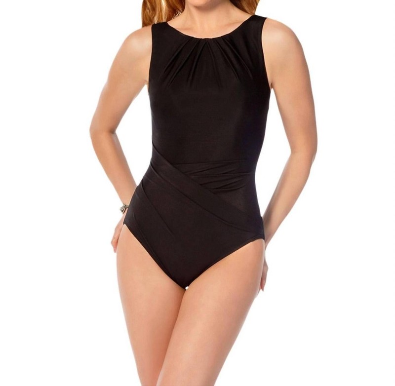 Miraclesuit Asbury High Neck Underwire One Piece Swimsuit Size 14