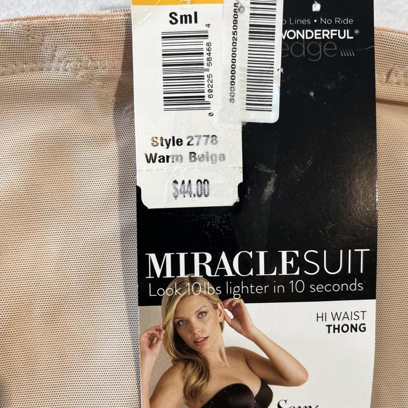 Miraclesuit Extra Firm Tummy-Control High-Waist Sheer Thong Nude Size S B0171