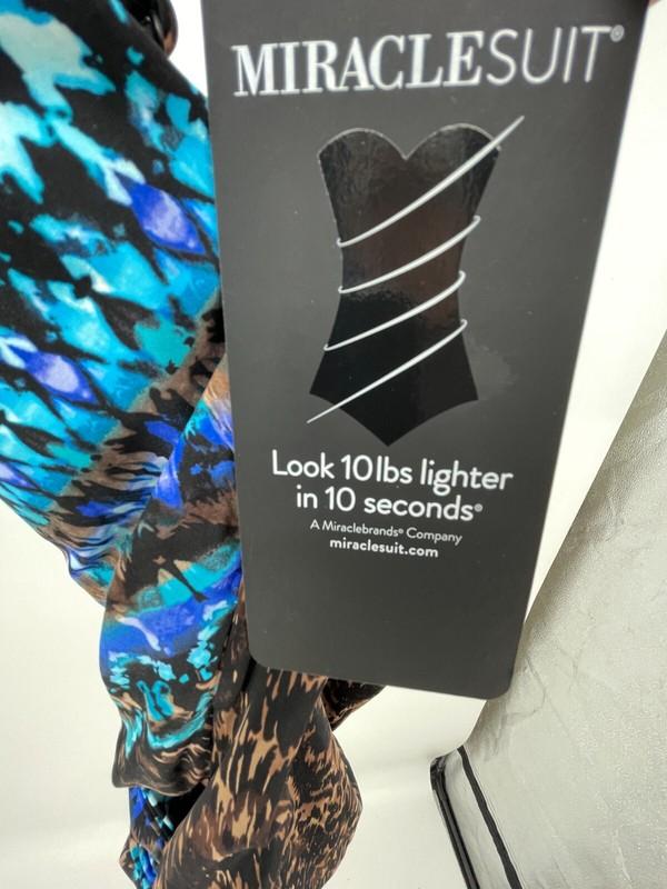 Miraclesuit Womens Untamed Wrapsody One Piece Swimsuit 12 Brown Multi 6552249