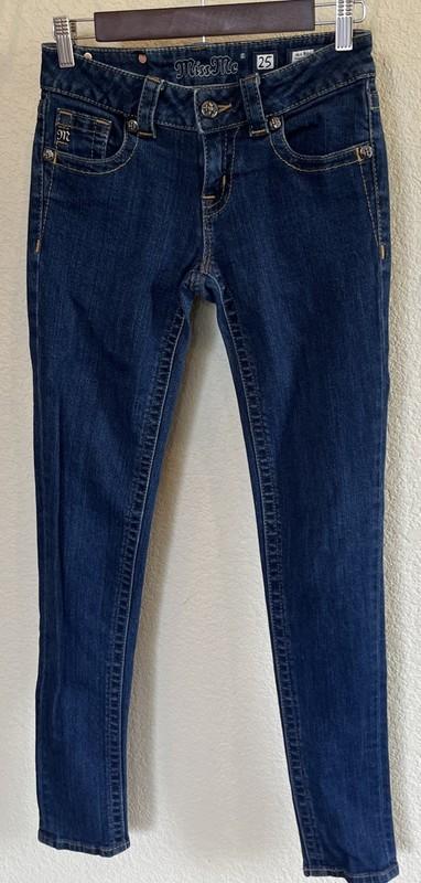Miss Me Women's Jeans Mid Rise Skinny 25x29.5 Button Flap Pocket
