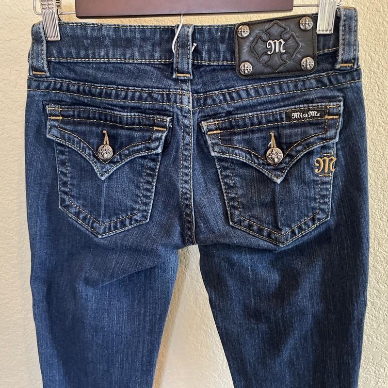 Miss Me Women's Jeans Mid Rise Skinny 25x29.5 Button Flap Pocket