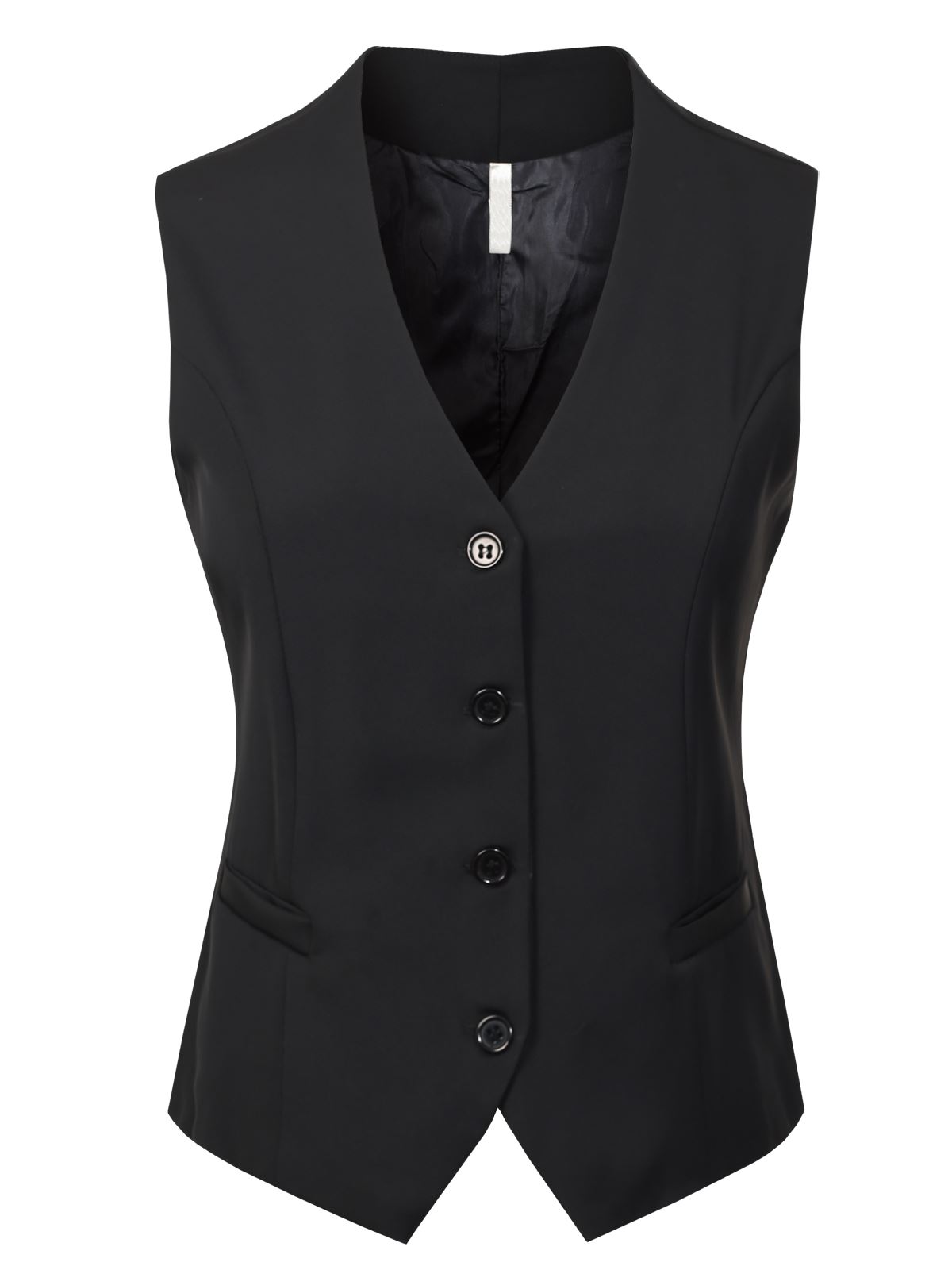 MixMatchy Fully Lined 4 Button V-Neck Economy Dressy Suit Vest Waistcoat
