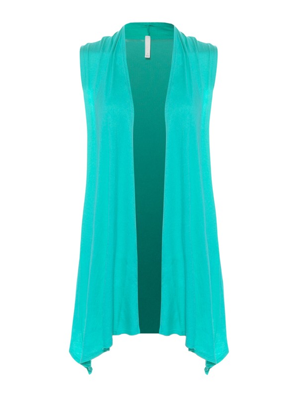 MixMatchy Lightweight Sleeveless Draped Open Front Cardigan Vest