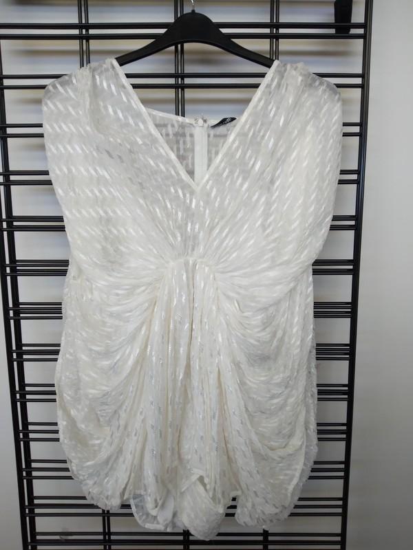 MLM LABEL Figment White Silk Mini Romper Size 8 AU Preloved