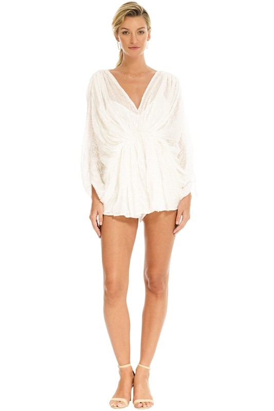 MLM LABEL Figment White Silk Mini Romper Size 8 AU preloved