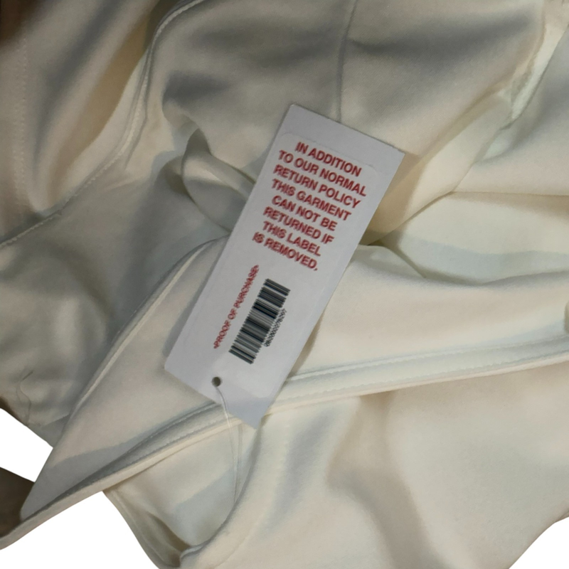 Moa Moa Women's Size Medium Solid Ivory One Shoulder A-Line Wrap Romper - NEW