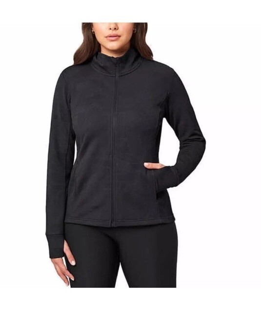Mondetta Women's Full-Zip Jacquard Active Jacket Black Size Medium R2