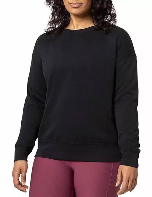 Mondetta Women’s Scuba Crewneck Sweatshirt Recycled Midweight Pullover XS–3X NWT