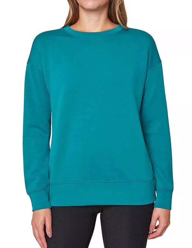 Mondetta Women’s Scuba Crewneck Sweatshirt Recycled Midweight Pullover XS–3X NWT