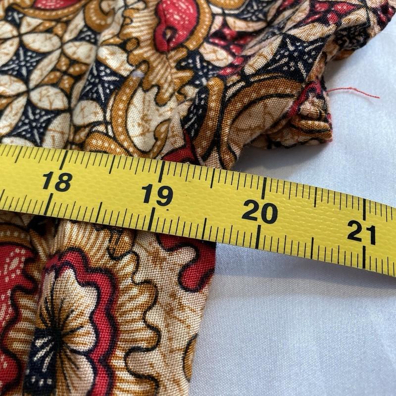 MONICA Batik Women's Red Paisley Boho Midi Dress Est. Size L 70’s Retro Vibes