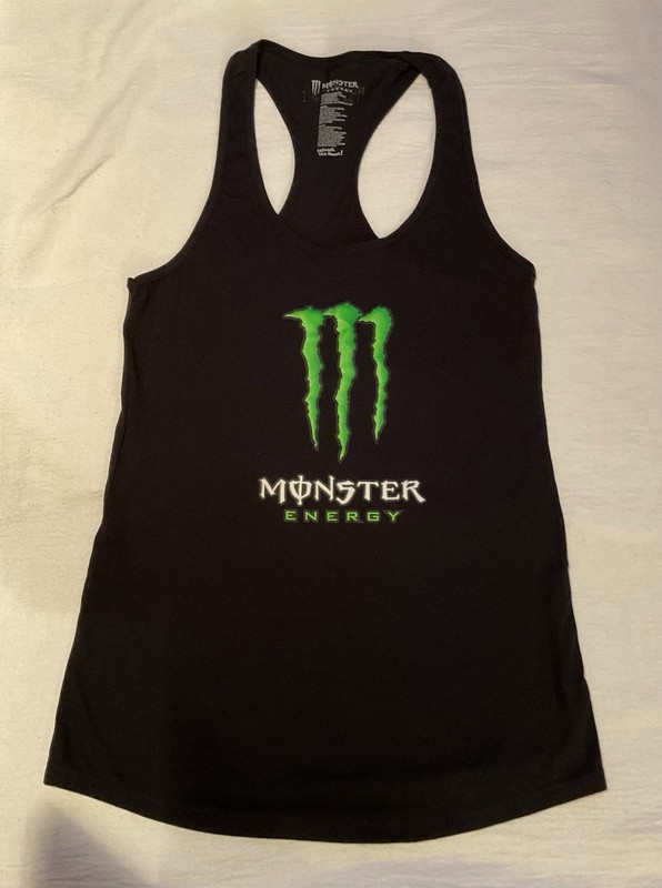 Monster Energy Logo Tank Top Women Small Black Green - NEW in Package