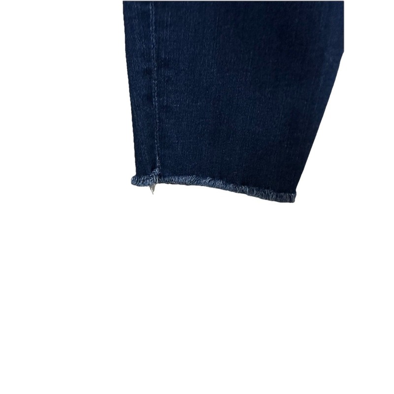 MOTHER High Waisted Looker Ankle Fray Jeans Stretch Minimalist Dark Wash Size 26