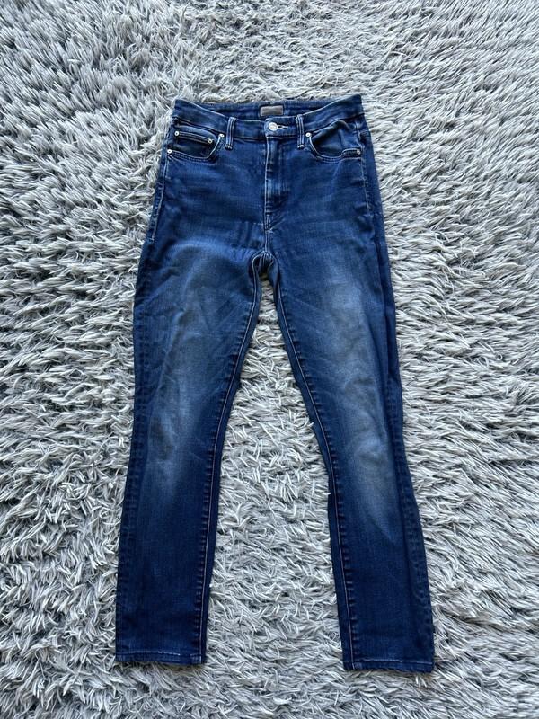 Mother Jeans Womens 24 Blue High Waisted Looker Tongue And Chic Denim