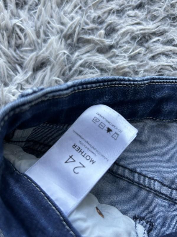 Mother Jeans Womens 24 Blue High Waisted Looker Tongue And Chic Denim