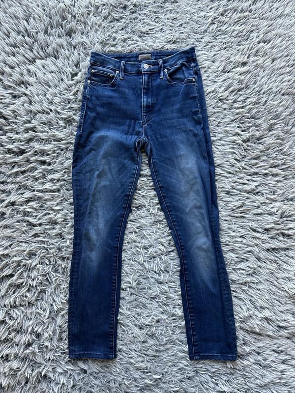 Mother Jeans Womens 24 Blue High Waisted Looker Tongue and Chic Denim