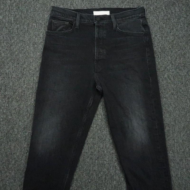 Mother Jeans Womens 31 Black The Tomcat Lies Superior Five Pocket Button Fly