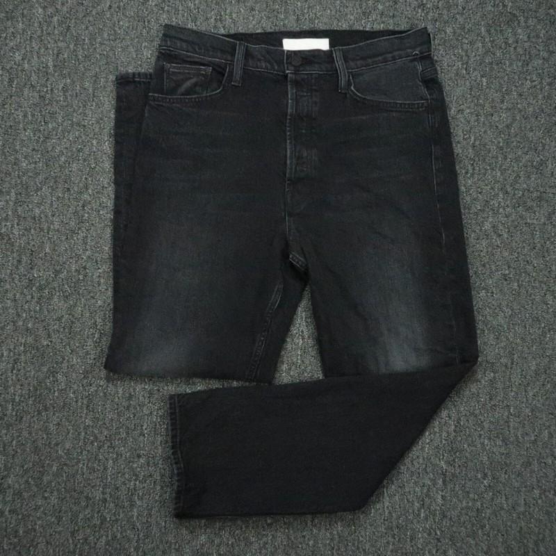 Mother Jeans Womens 31 Black The Tomcat Lies Superior Five Pocket Button Fly