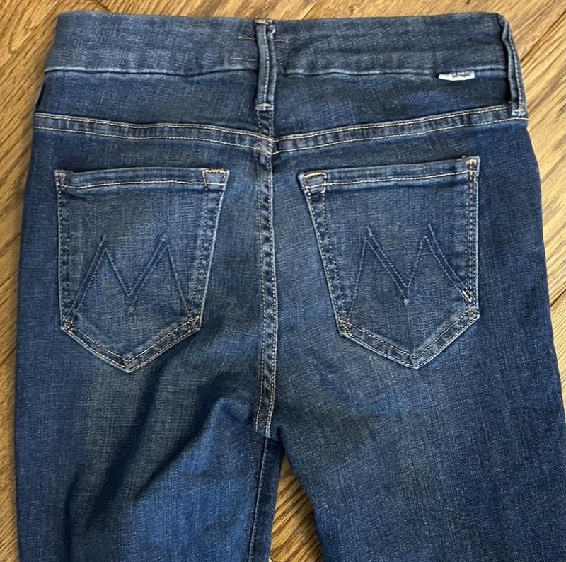 Mother Looker Ankle Fray Womens Size 24 (24x26) Girl Crush Jeans Stretch Denim