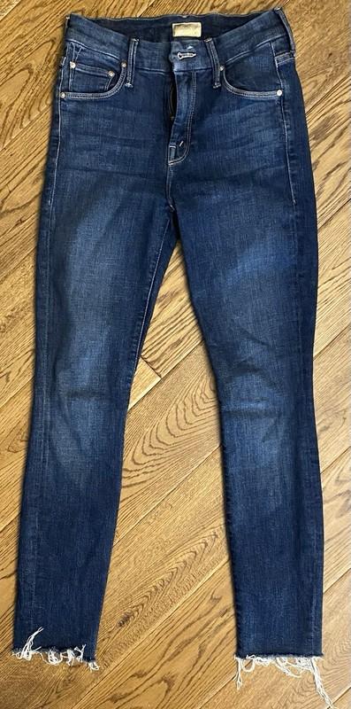 Mother Looker Ankle Fray Womens Size 24 (24x26) Girl Crush Jeans Stretch Denim