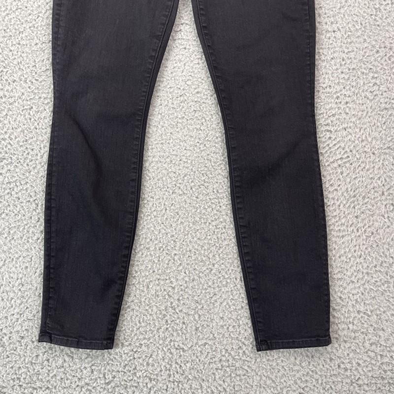 Mother Size 28x27 High Waisted Lace Up Looker Ankle Jeans Not Guilty Black Denim