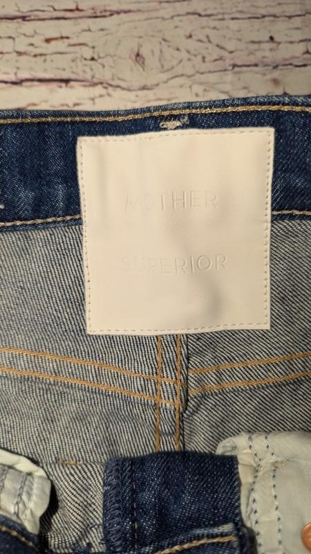 MOTHER Superior Insider Crop Step Fray Jeans Bad Reputation Wash Size 23 Denim