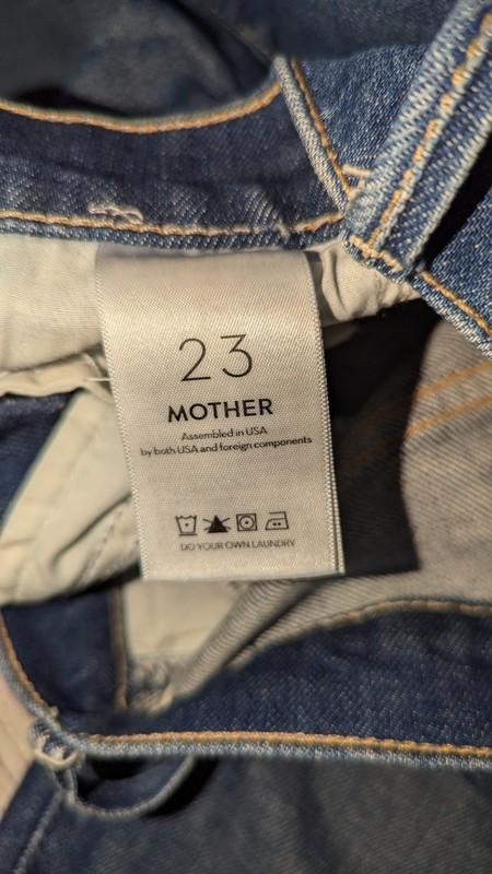 MOTHER Superior Insider Crop Step Fray Jeans Bad Reputation Wash Size 23 Denim