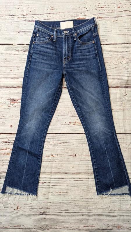 MOTHER Superior Insider Crop Step Fray Jeans Bad Reputation Wash Size 23 Denim