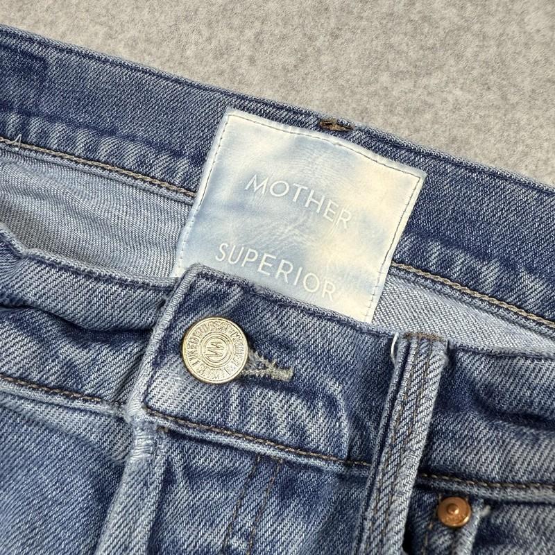 Mother Superior Jeans Womens 31 Highrise Slim Straight Stretch Made In USA