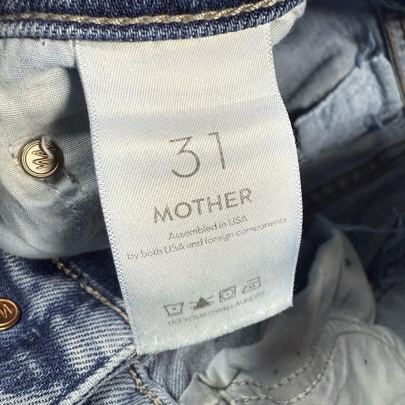 Mother Superior Jeans Womens 31 Highrise Slim Straight Stretch Made In USA