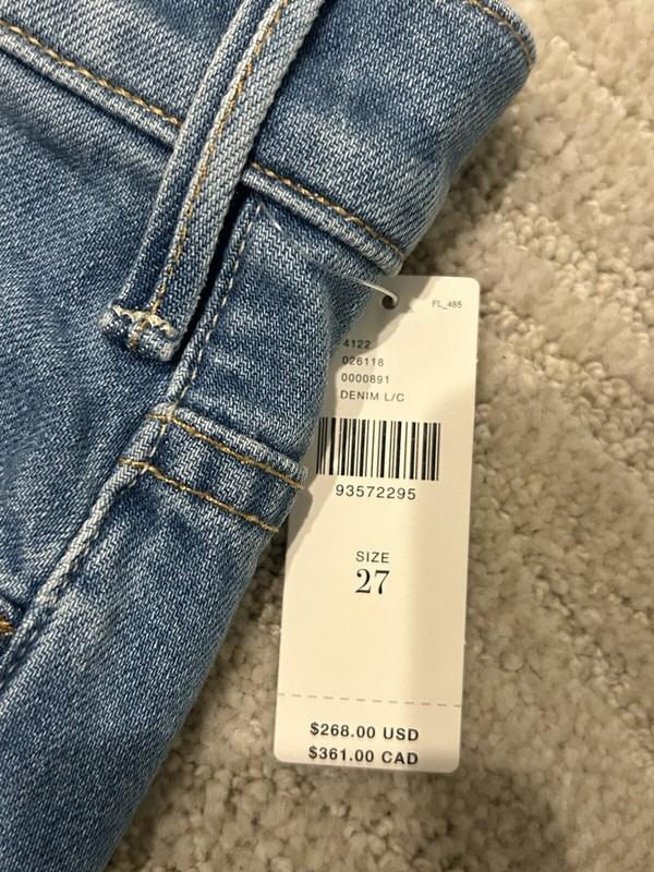MOTHER SUPERIOR Woman's No Offense But The Hustler Ankle Fray Jeans SZ 27 BN