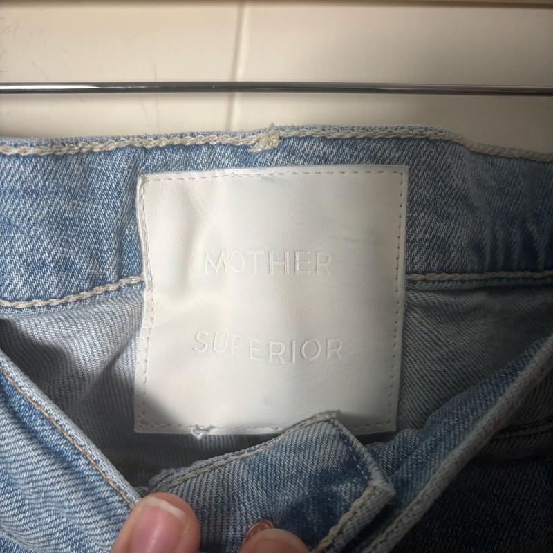 Mother The Stunner Cruiser Jeans Size 34 Light Wash High Rise Flare Denim
