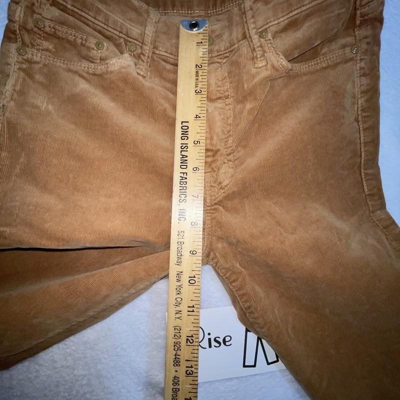 Mother The Weekend Hopscotch Tobacco Corduroy Pants Size 26 See Measurements