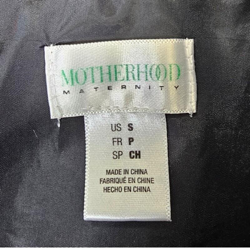 Motherhood Maternity Puffer Vest Black Quilted Full Zip Sleeveless Small S