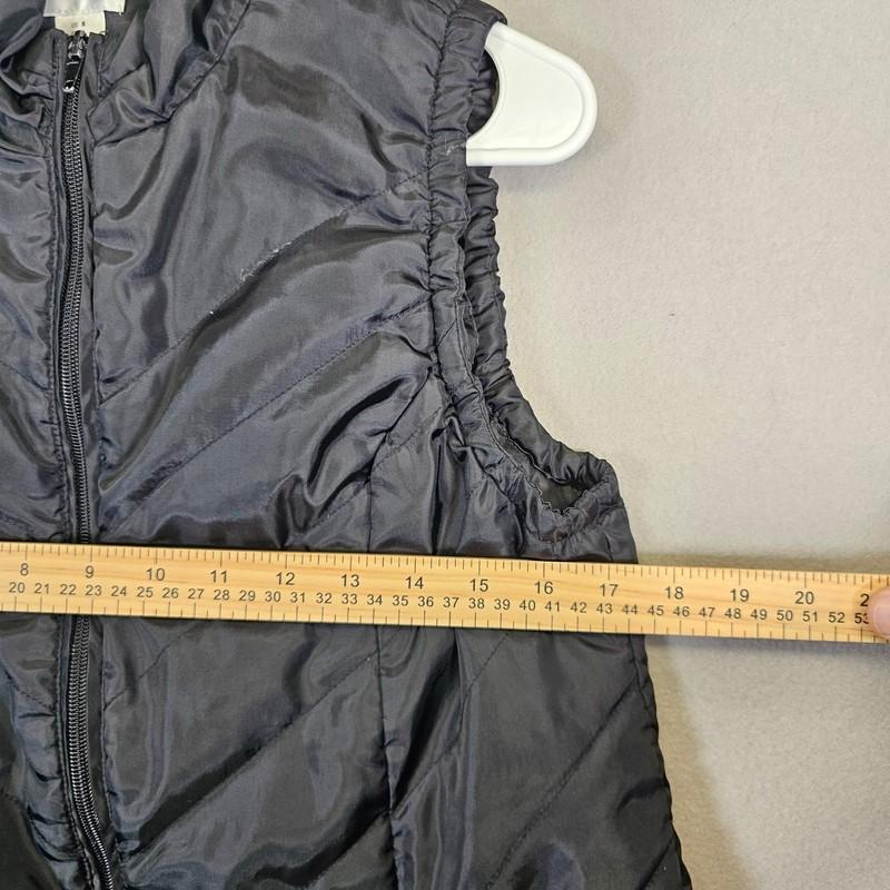 Motherhood Maternity Puffer Vest Black Quilted Full Zip Sleeveless Small S