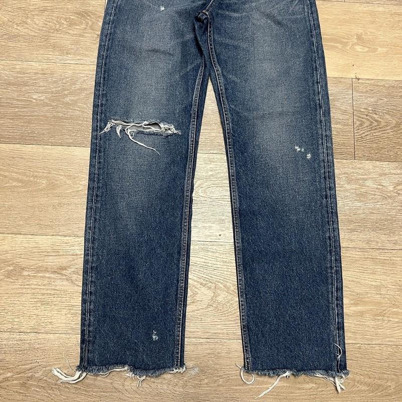 Moussy Vintage Howa Size 26x30 High Rise Denim Jeans Distressed Japan Blue NWOT