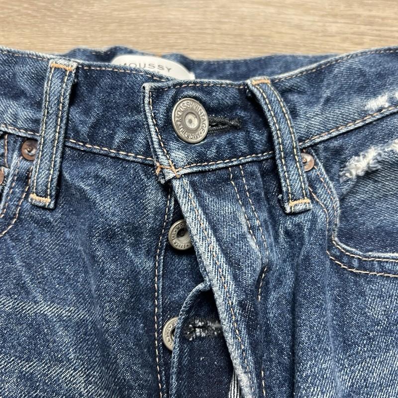 Moussy Vintage Howa Size 26x30 High Rise Denim Jeans Distressed Japan Blue NWOT