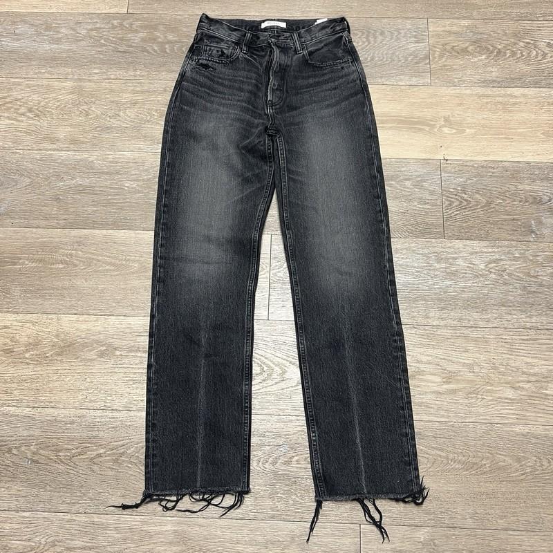 Moussy Vintage Howa Size 26x31 High Rise Denim Jeans Distressed Japan Black NWOT
