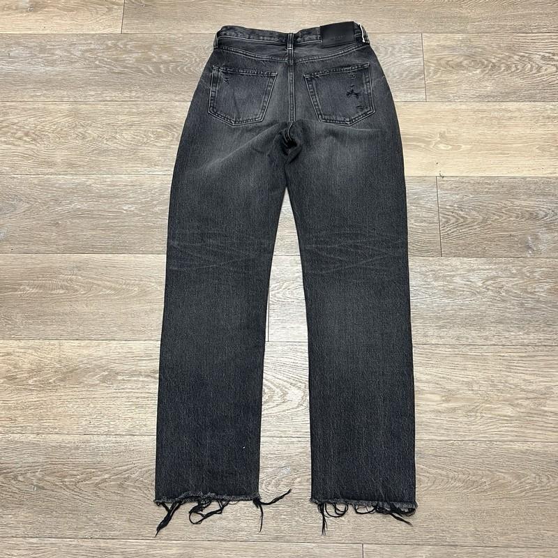 Moussy Vintage Howa Size 26x31 High Rise Denim Jeans Distressed Japan Black NWOT