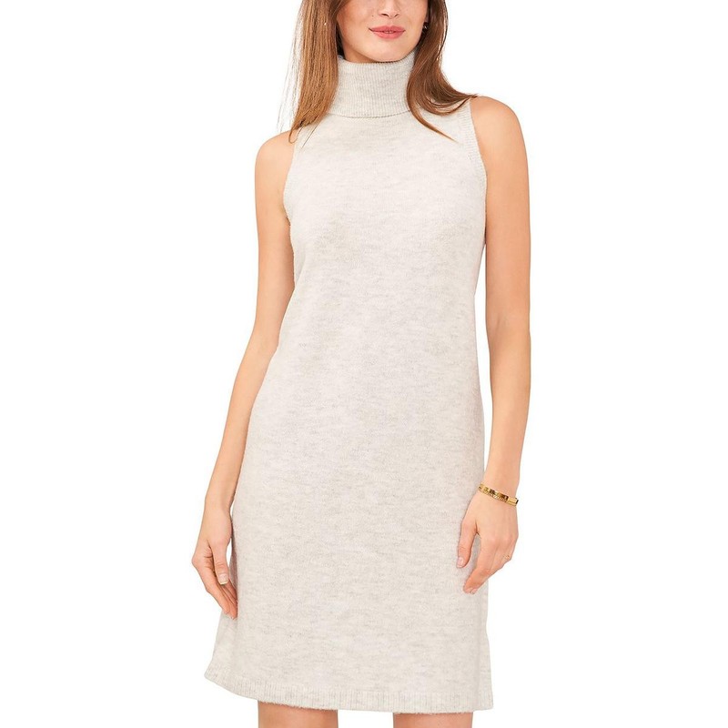 MSK Womens Gray Heathered Knit Sweaterdress L BHFO 2976
