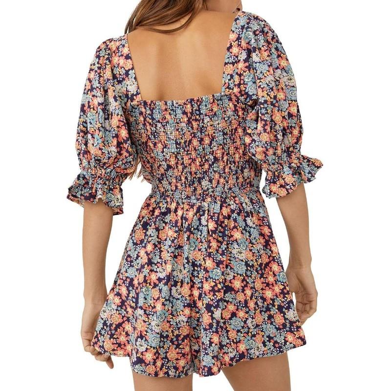 MSRP $148 Free People Show Me Love Linen Blend Romper Size XS