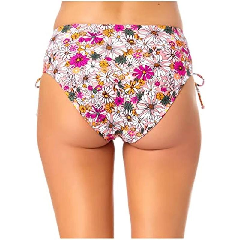 MSRP $20 California Waves Juniors High Waist Hipster Bikini Bottoms Size Small