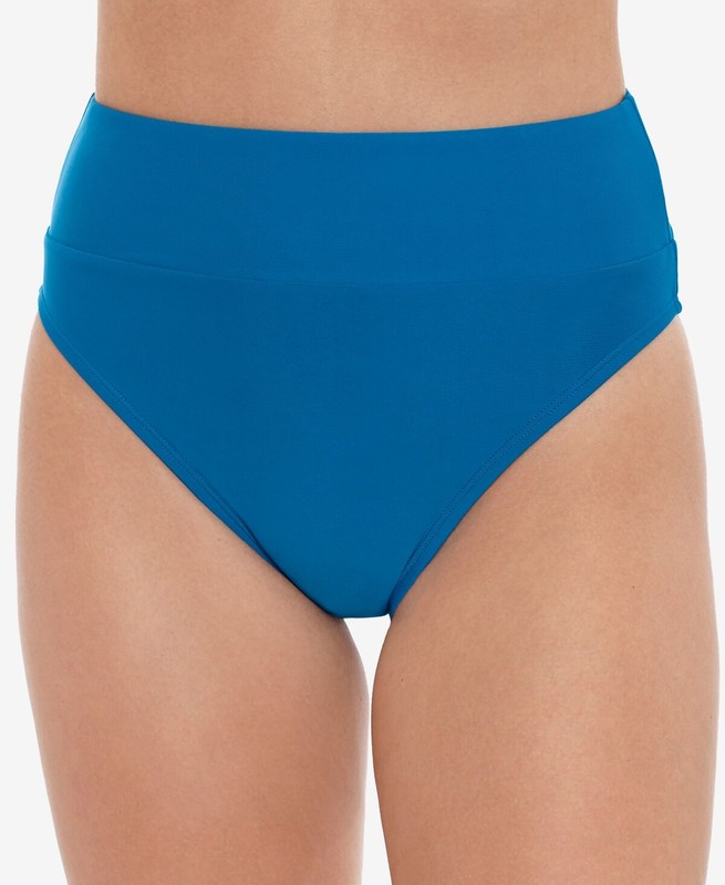 MSRP $20 Salt + Cove Juniors Solid High-Waist Bikini Bottoms Blue Size Small