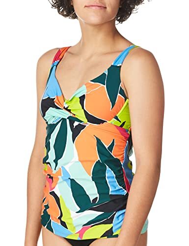MSRP $74 Anne Cole Women's Standard Underwire Tankini Size 36D/34DD