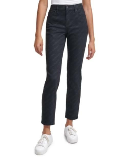 MSRP $79 Calvin Klein Jeans Mid Rise SlimvLogo Pant Black Size 27
