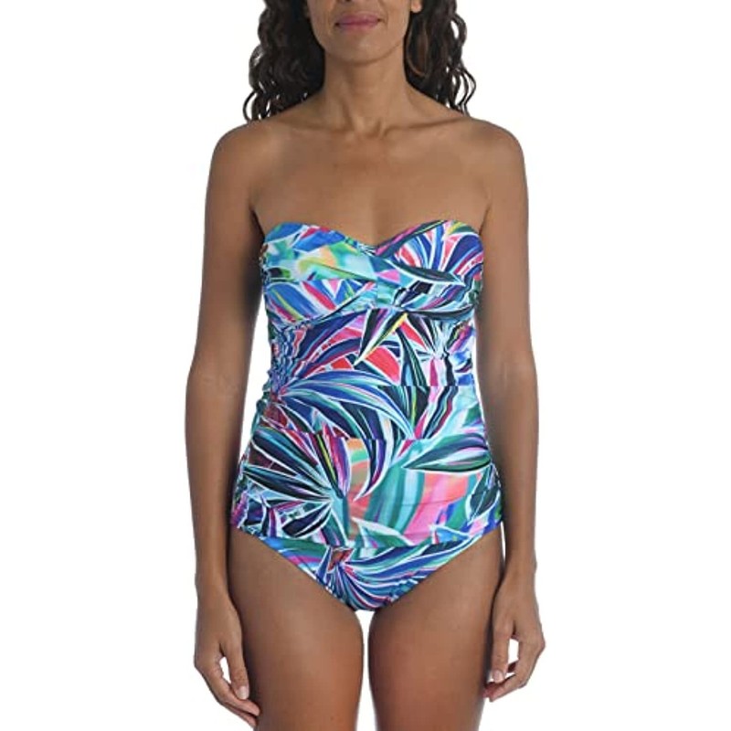 MSRP $94 La Blanca Women's Standard Bandeau Tankini Top ONLY Size 4 NWOT