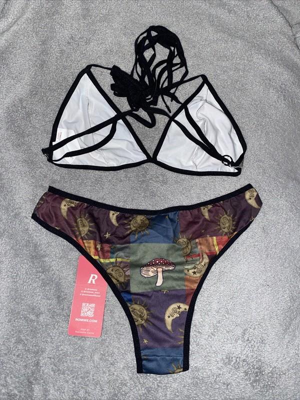 Mushroom Romwe Women's Bikini Size Medium Brand New With Tags (Never Worn)