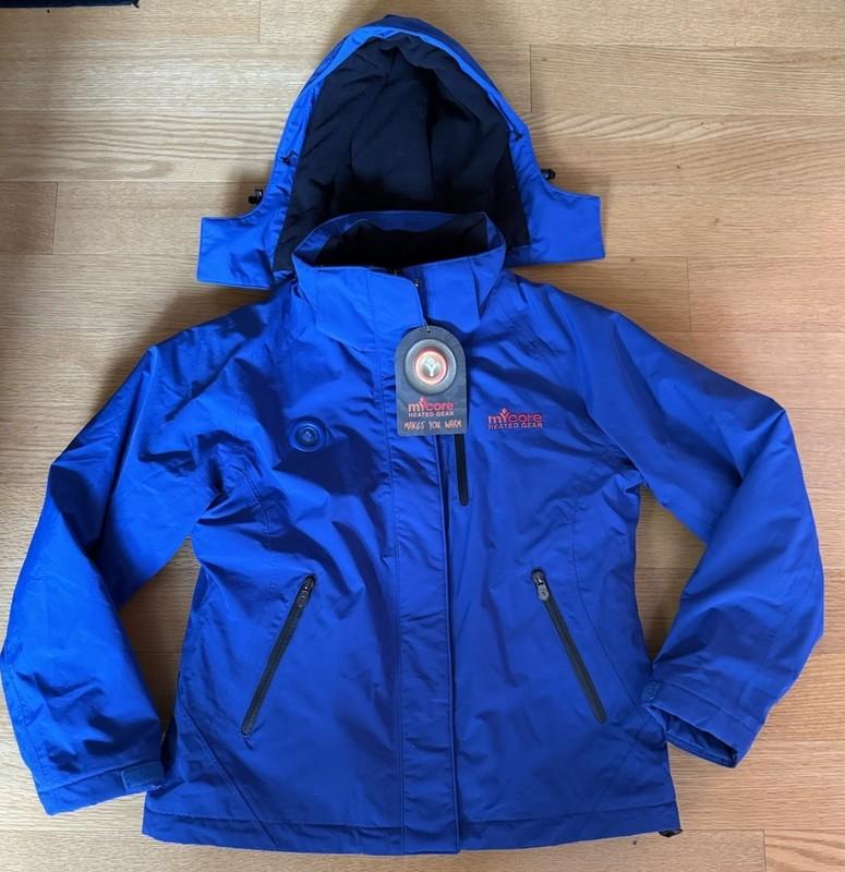 My Core Heated Battery Full Zip Fleece Lined Jacket Women’s Size M NWT Blue