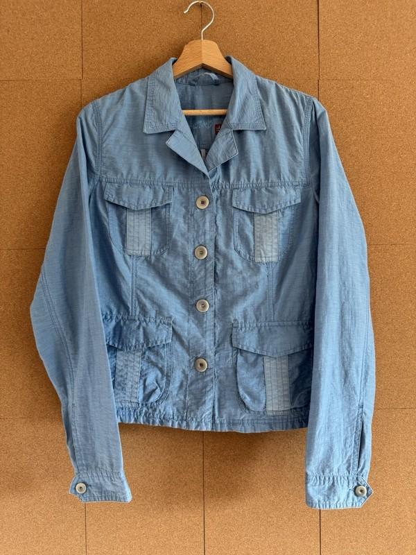 Napapijri Jacket Size 10 Medium Blue Cotton Y2K Chore Cotton Vintage Lightweight