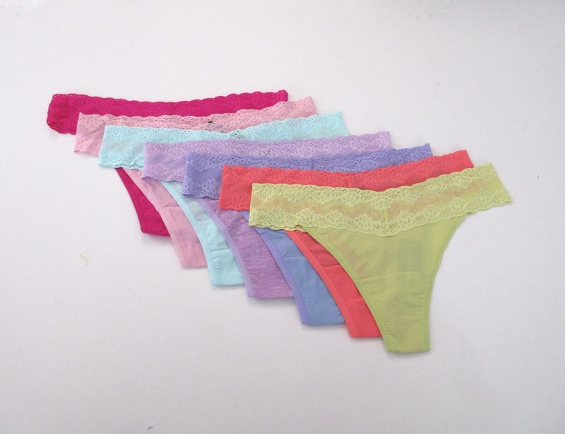 Natori Bliss Women's Panties Lace-Waist Cheeky Underwear Thong Grey One Size